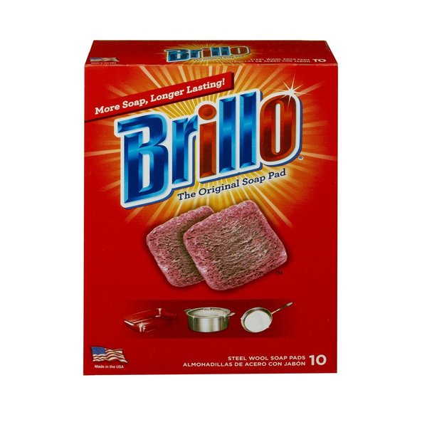 Brillo Heavy Duty Steel Wool Pads For Multi-Purpose 10 pc 23310